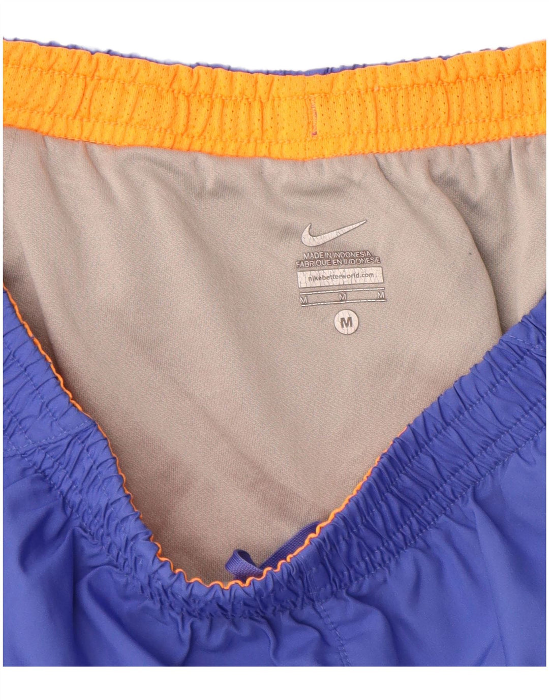 Pantaloncini sportivi da donna Nike UK 14 Poliestere color block blu medio