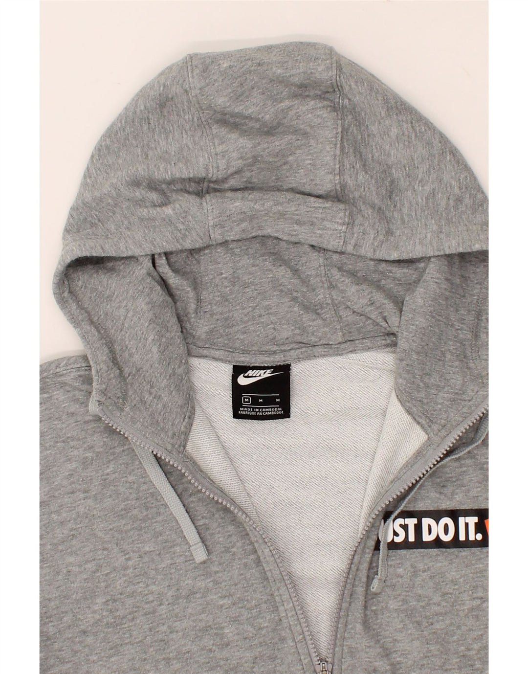 NIKE Mens Zip Hoodie Sweater Medium Grey Cotton Vintage Nike and Second-Hand Nike from Messina Hembry 