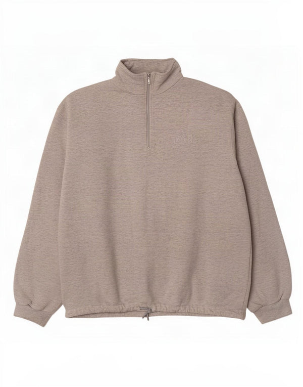 Felpa da donna con collo con zip Asics, maglione UK 20 2XL grigio chiazzato