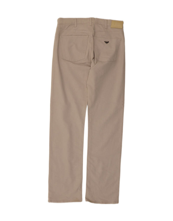 Pantaloni casual dritti da uomo Armani W34 L33 in cotone grigio
