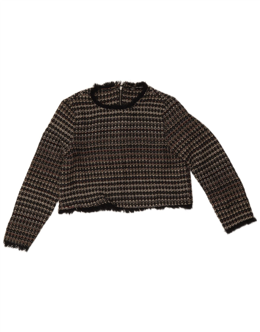 Maglione Zara da donna con scollo a barchetta UK 12 a righe multicolori medie
