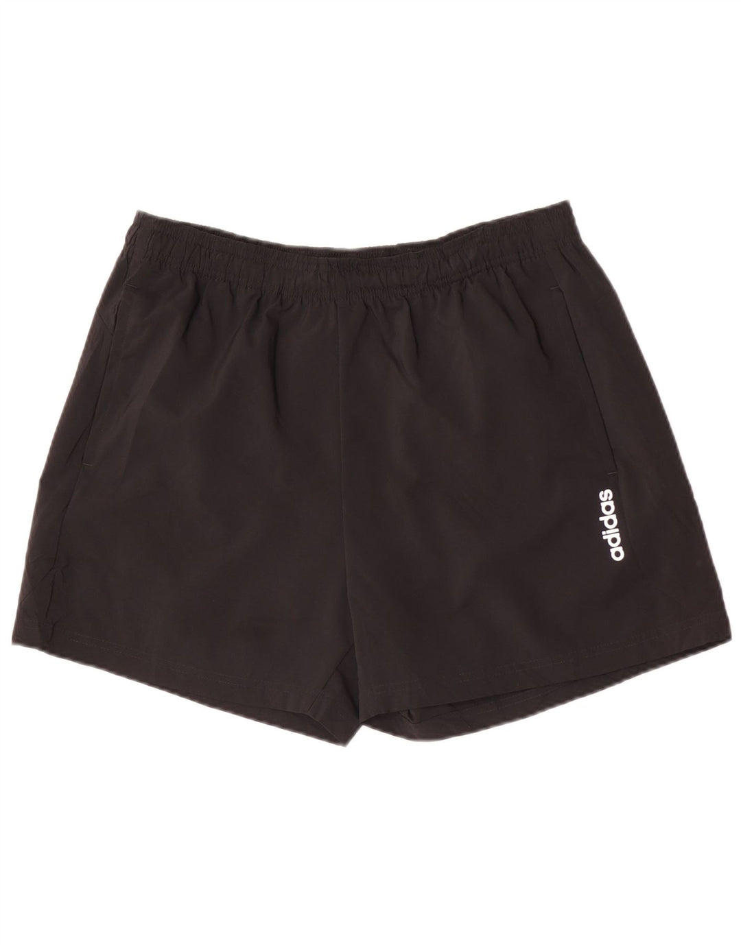 Pantaloncini sportivi da uomo Adidas grandi in poliestere nero