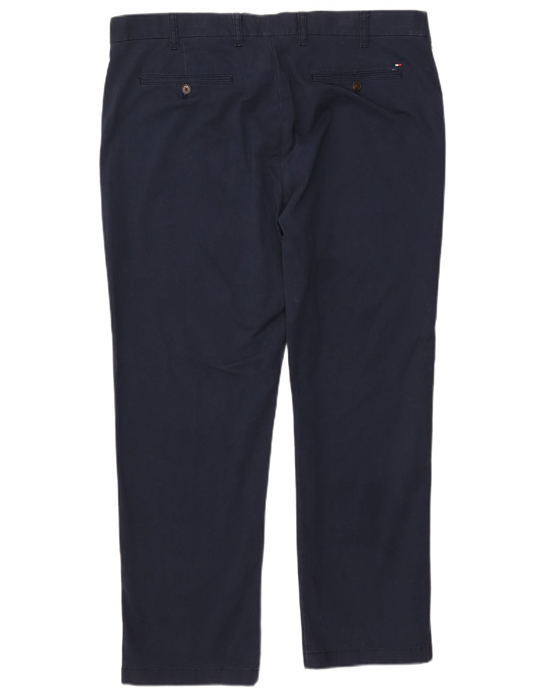 TOMMY HILFIGER Pantaloni chino su misura da uomo W38 L30 cotone blu navy