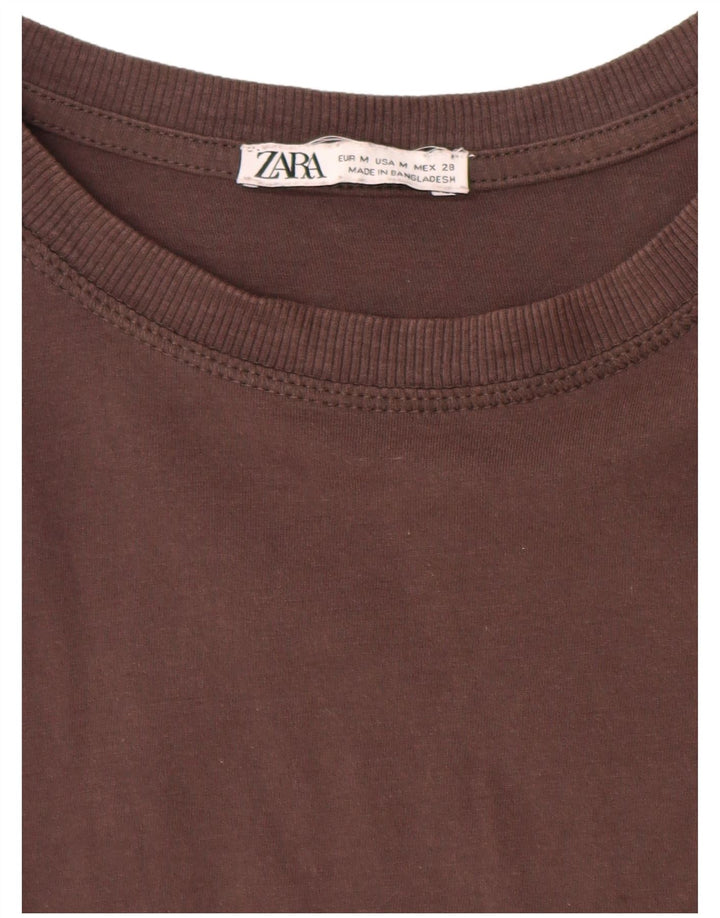 Canotta Donna Zara UK 14 Marrone Medio