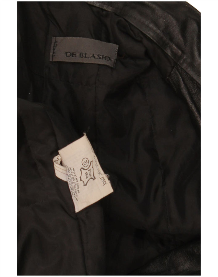 Giacca bomber da uomo vintage in pelle IT 52 XL in pelle nera