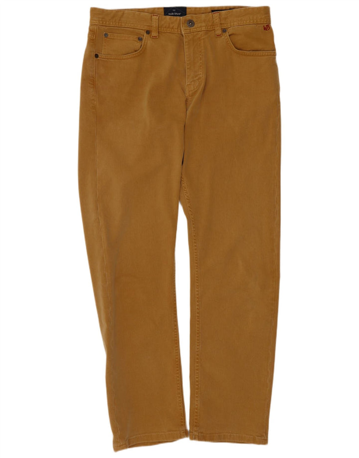 Pantaloni casual dritti da uomo White Stuff W32 L30 in cotone marrone