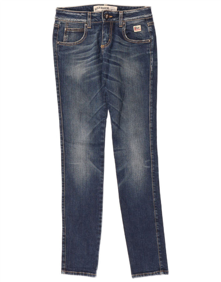 Jeans slim da donna Roy Rogers IT 41 piccolo W27 L32 cotone blu