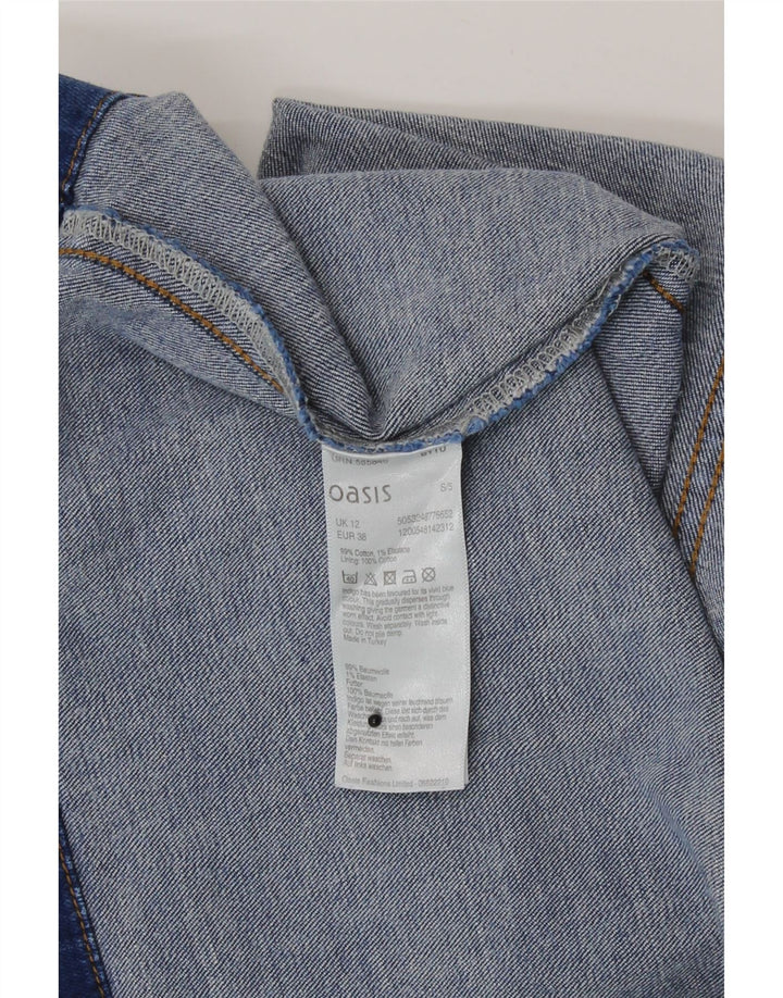 Gonna in denim da donna Oasis UK 12 media W30 cotone blu