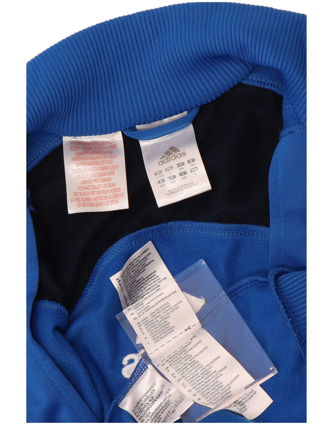 Giacca da ginnastica grafica ADIDAS per ragazzi 13-14 anni Blu Colourblock
