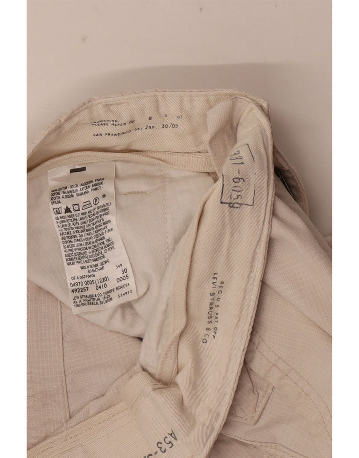 Pantaloncini cargo da uomo Levi's W30 in cotone beige medio
