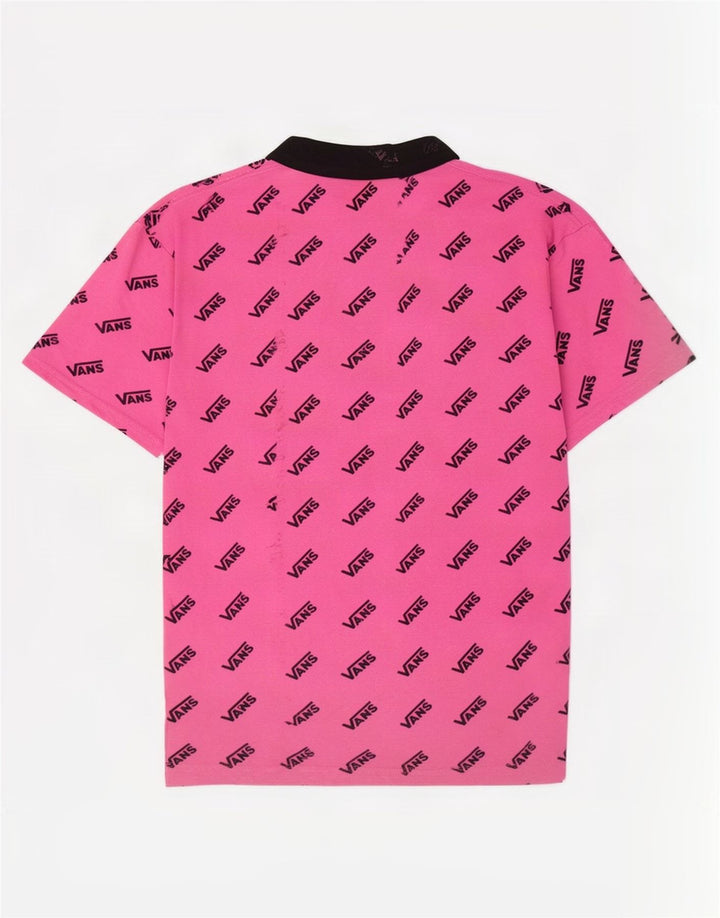 T-shirt grafica da uomo Vans grande in cotone rosa