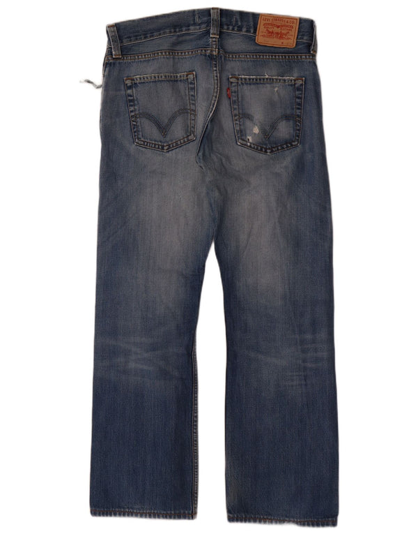 Levi's Uomo 506 Jeans dritti vestibilità standard effetto invecchiato W33 L30 Blu