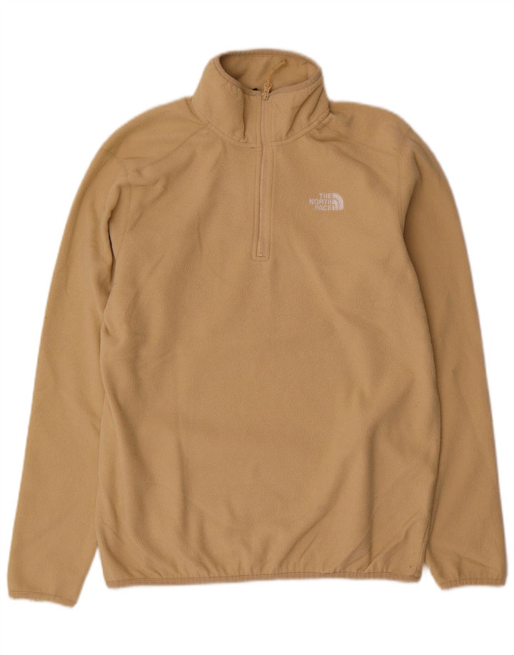 Maglione in pile da uomo con zip e collo The North Face Poliestere beige medio