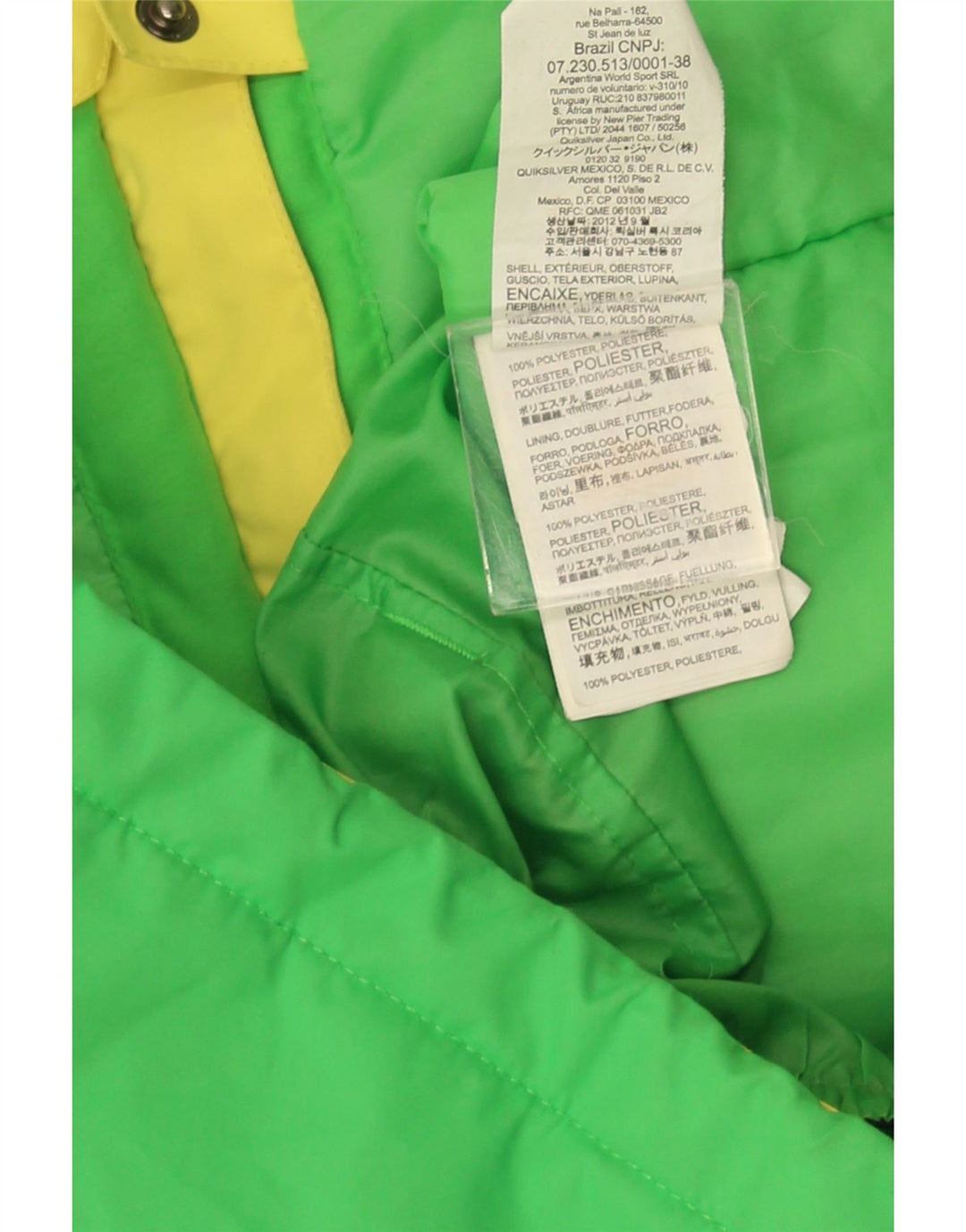 Giacca a vento Quiksilver da ragazzo 11-12 anni Colore verde medio