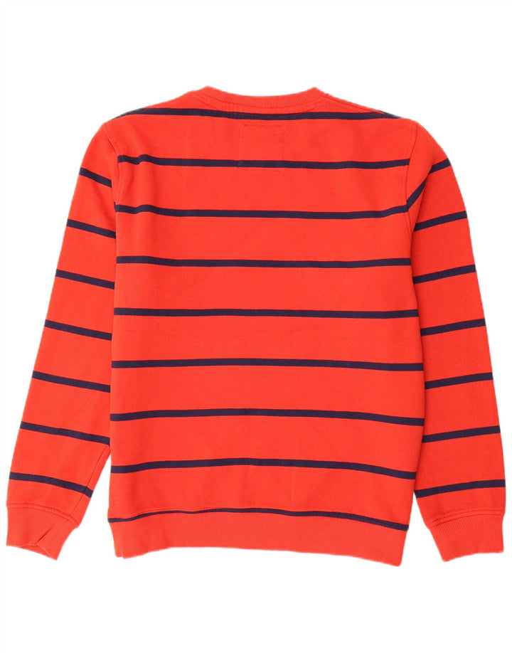 Crew Clothing Felpa da uomo Maglione grande cotone a righe rosse
