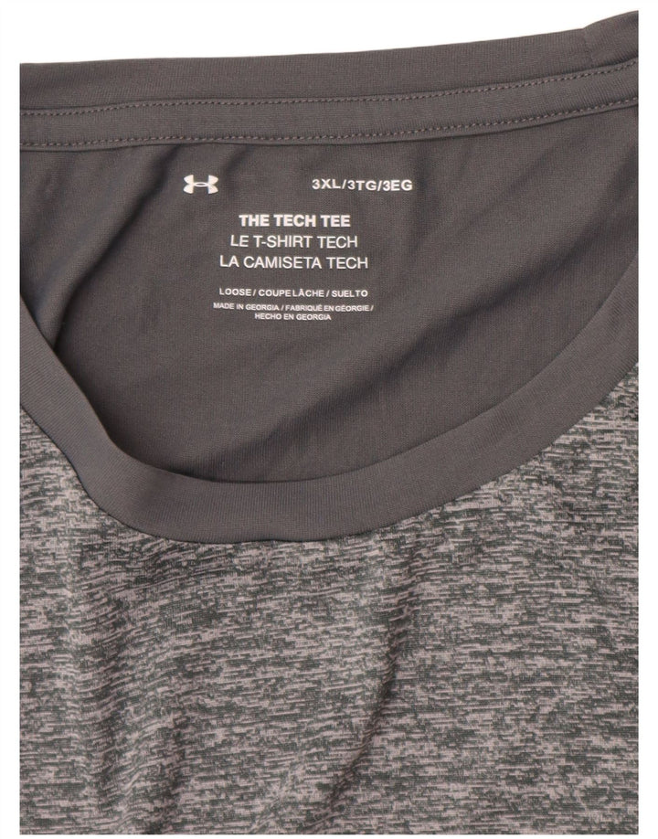 Maglietta da uomo Under Armour Top 3XL grigia chiazzata