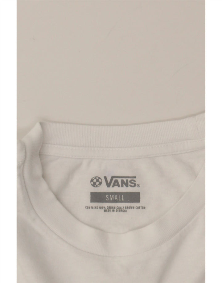 VANS Womens Graphic T-Shirt Top UK 10 Small White Cotton Vintage Vans and Second-Hand Vans from Messina Hembry 
