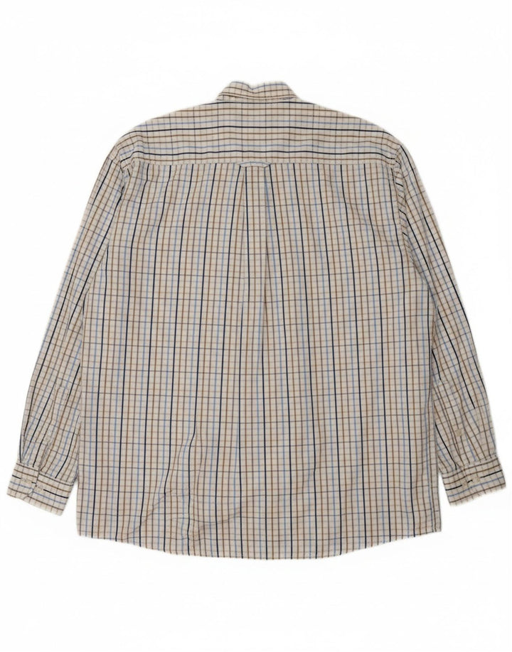 CAMEL ACTIVE Mens Shirt Large White Check Cotton