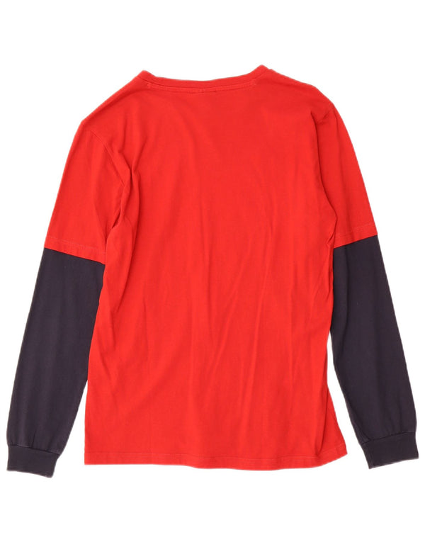 Maglia grafica CHAMPION da bambino a maniche lunghe 13-14 anni XL Colorblock rosso
