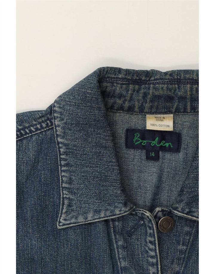 Giacca in denim da donna Boden UK 14 grande cotone blu