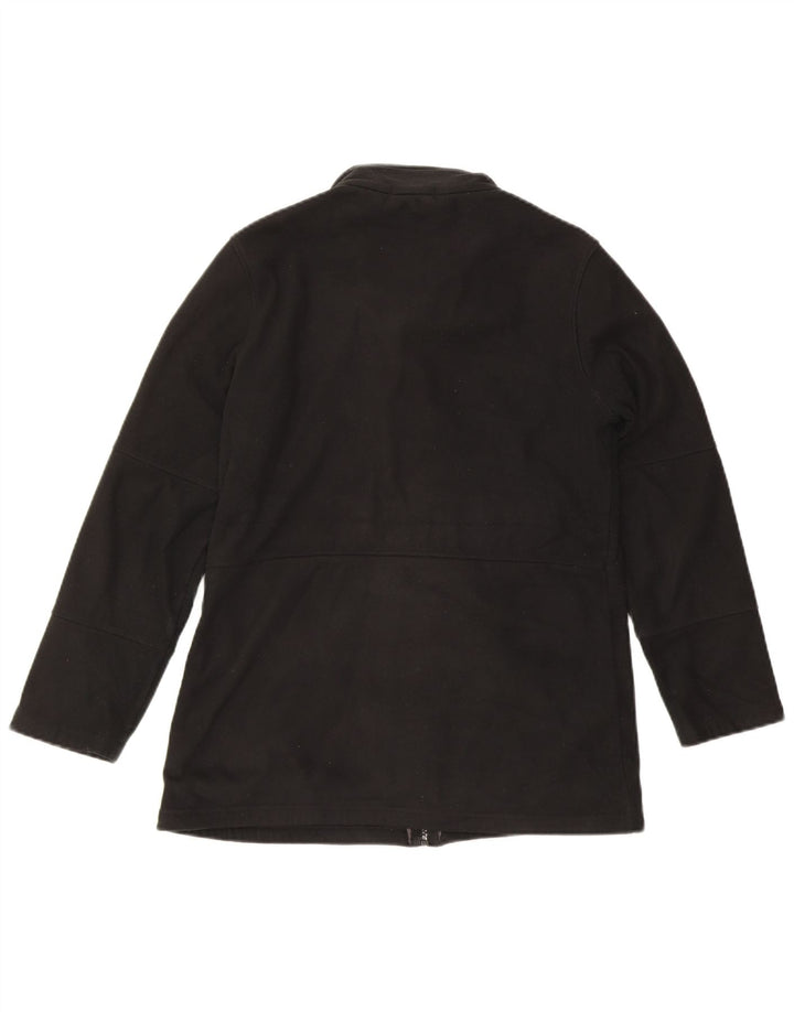 MARKS & SPENCER Womens Fleece Jacket UK 12 Medium Black Polyester