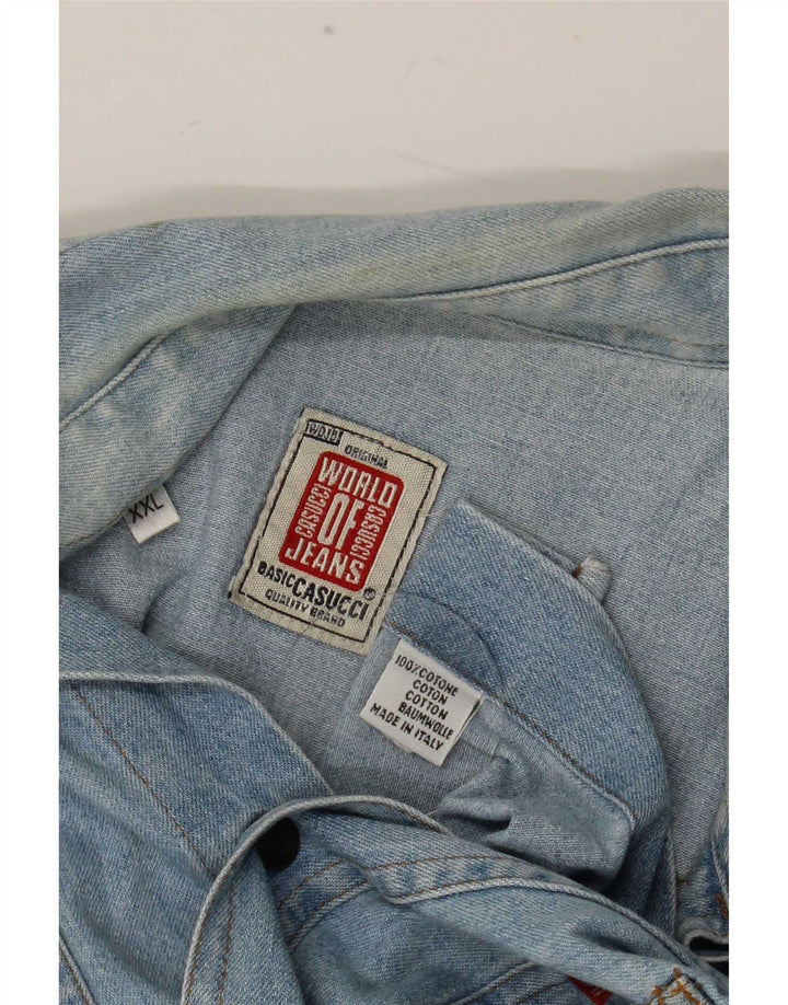Camicia in denim da uomo Casucci 2XL cotone blu