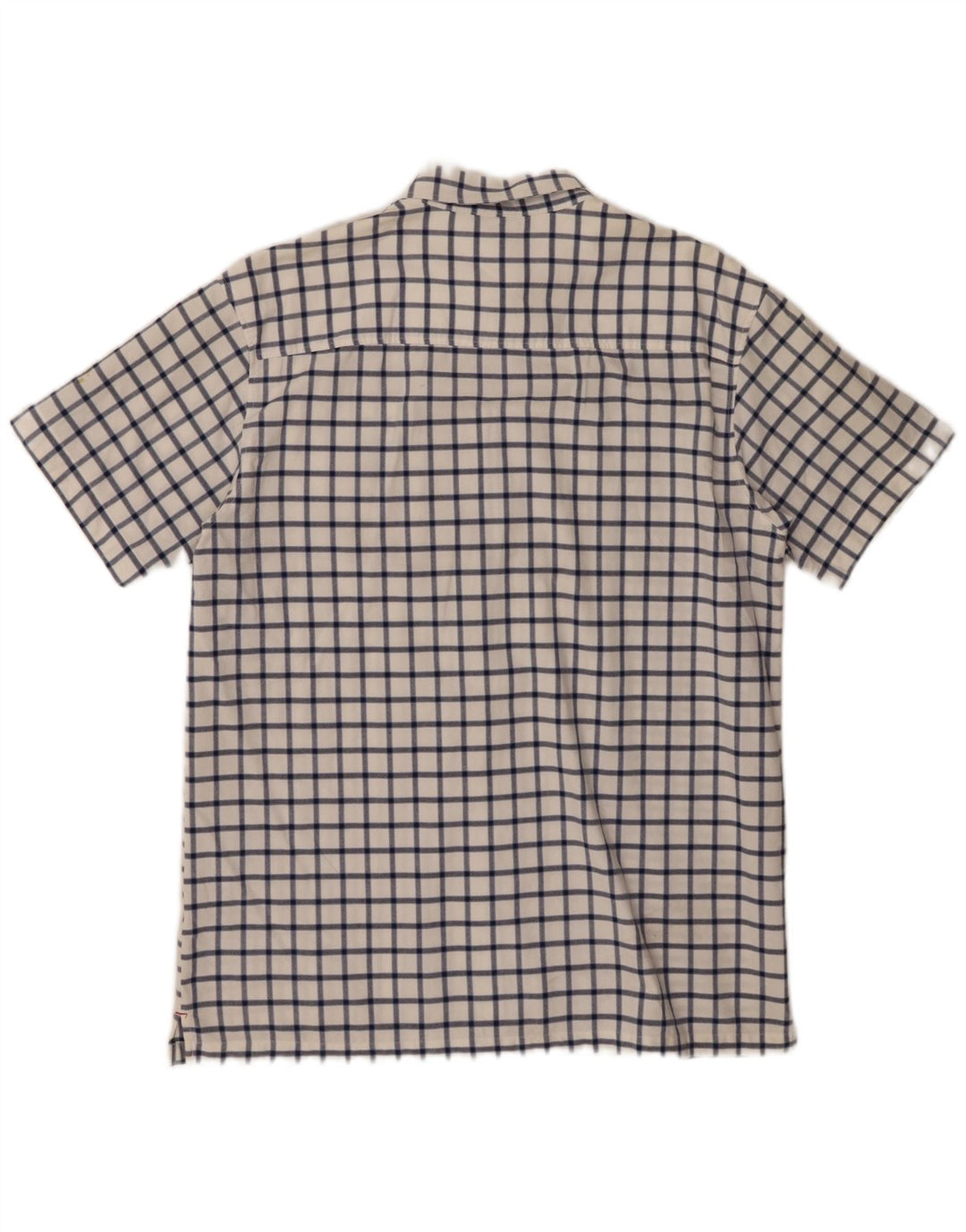LEVI'S Mens Short Sleeve Shirt Large White Check Cotton