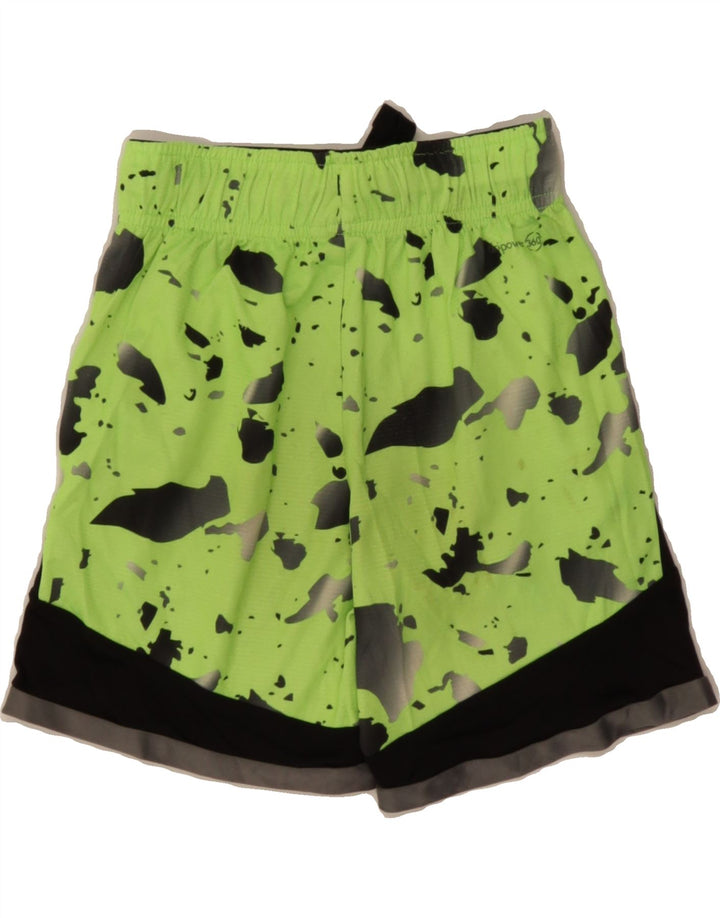 RUSSELL ATHLETIC Boys Sport Shorts 7-8 Years Medium Green Camouflage Vintage Russell Athletic and Second-Hand Russell Athletic from Messina Hembry 
