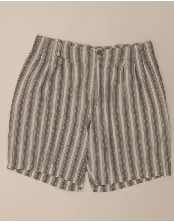 Pantaloncini chino da uomo POP 84 W38 XL a righe grigie