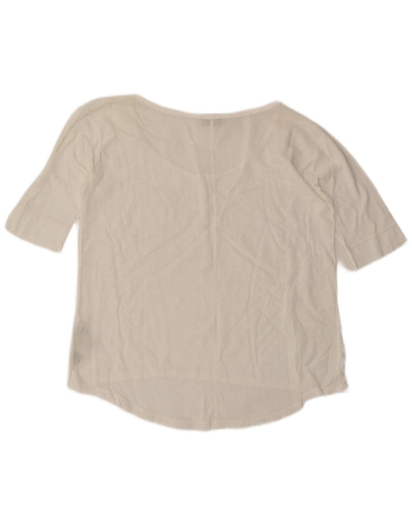 T-shirt da donna ABERCROMBIE & FITCH UK 16 grande in cotone bianco