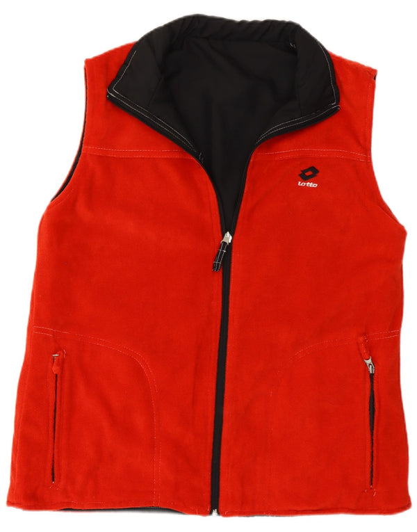 Gilet reversibile in pile da uomo Lotto Small nero in poliestere color block