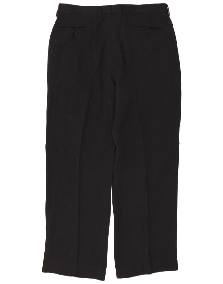 EMPORIO ARMANI Pantaloni da Abito Dritti Uomo W36 L32 Gessato Nero