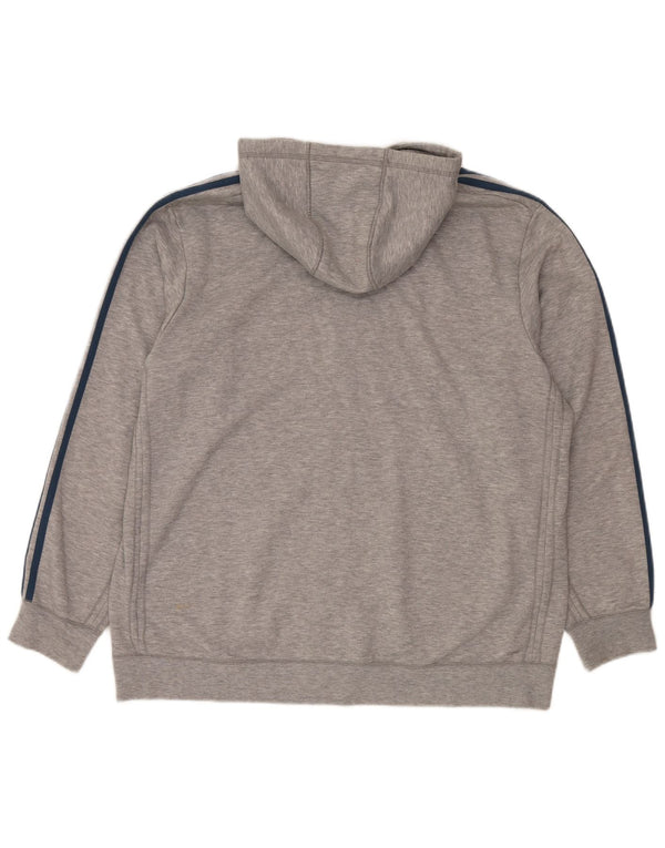 Maglione con cappuccio e zip da uomo Adidas 2XL grigio poliestere
