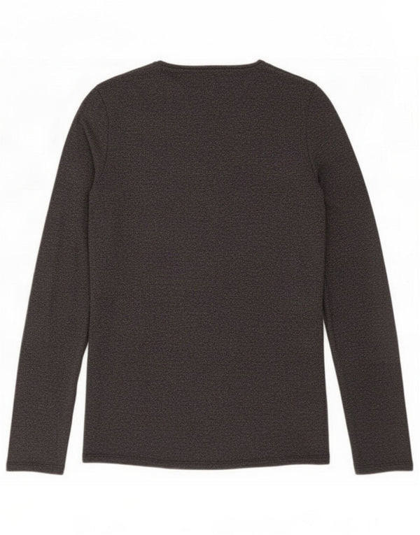 Maglione Zara da donna con scollo a V UK 14 Large Grigio Poliestere