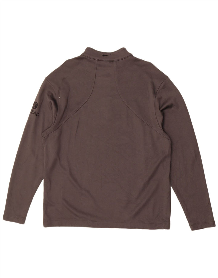 Nike - Maglia da tuta pullover con zip e collo da uomo, grande, in cotone nero