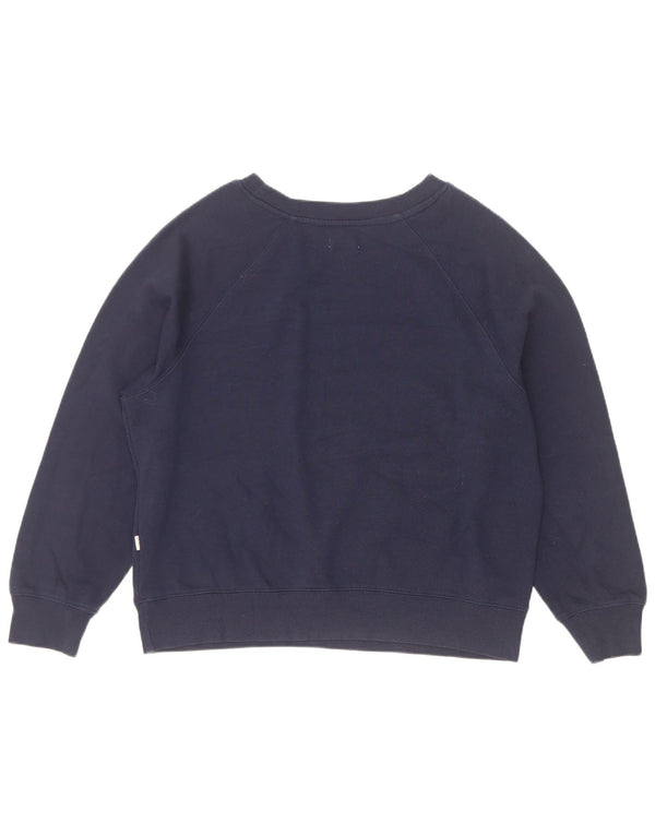 Felpa grafica da donna Saltrock Maglione UK 12 Medio Blu Navy Cotone