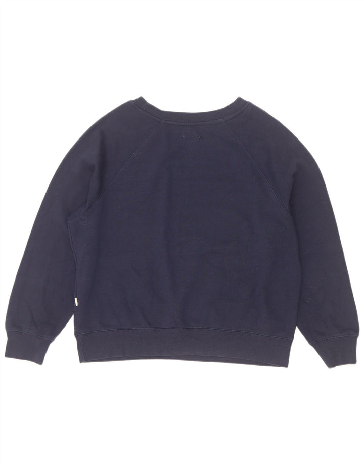 Felpa grafica da donna Saltrock Maglione UK 12 Medio Blu Navy Cotone