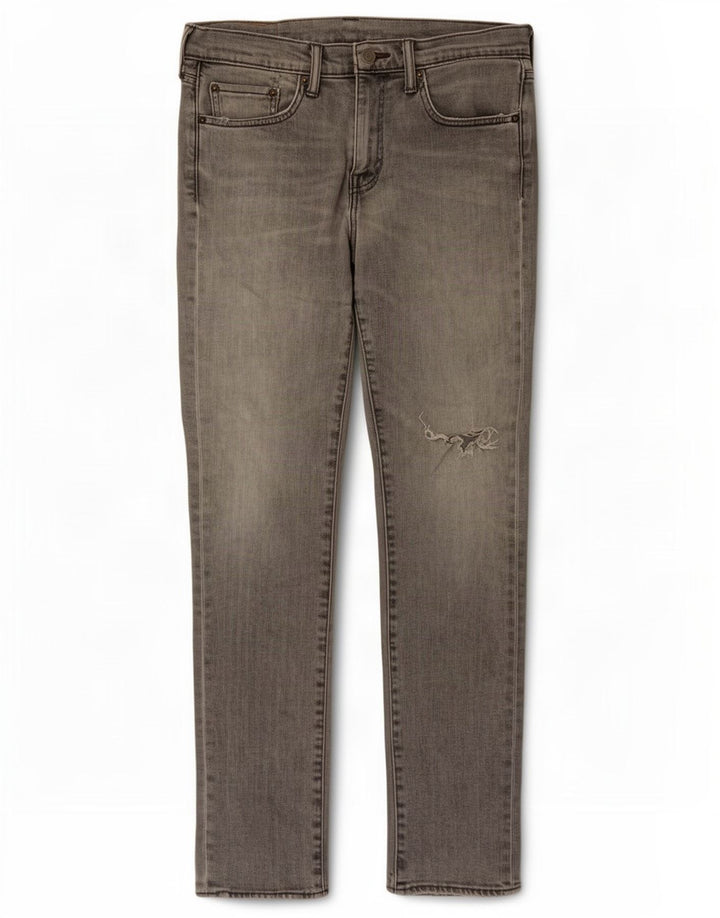 Jeans Levi's Uomo 511 Slim Distressed W31 L32 Cotone Grigio