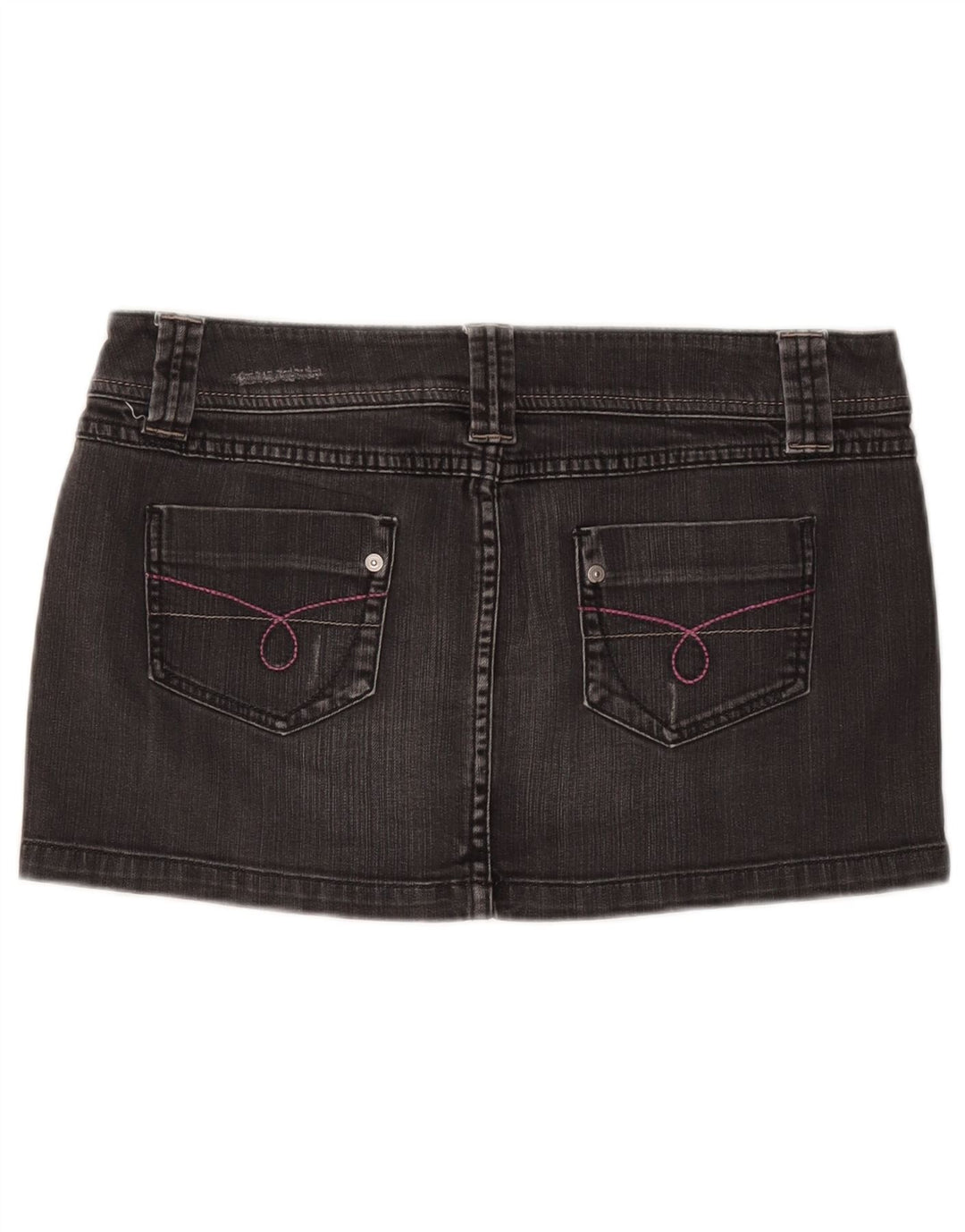 Gonna in denim invecchiato BENETTON da donna IT 44 medio W30 cotone grigio