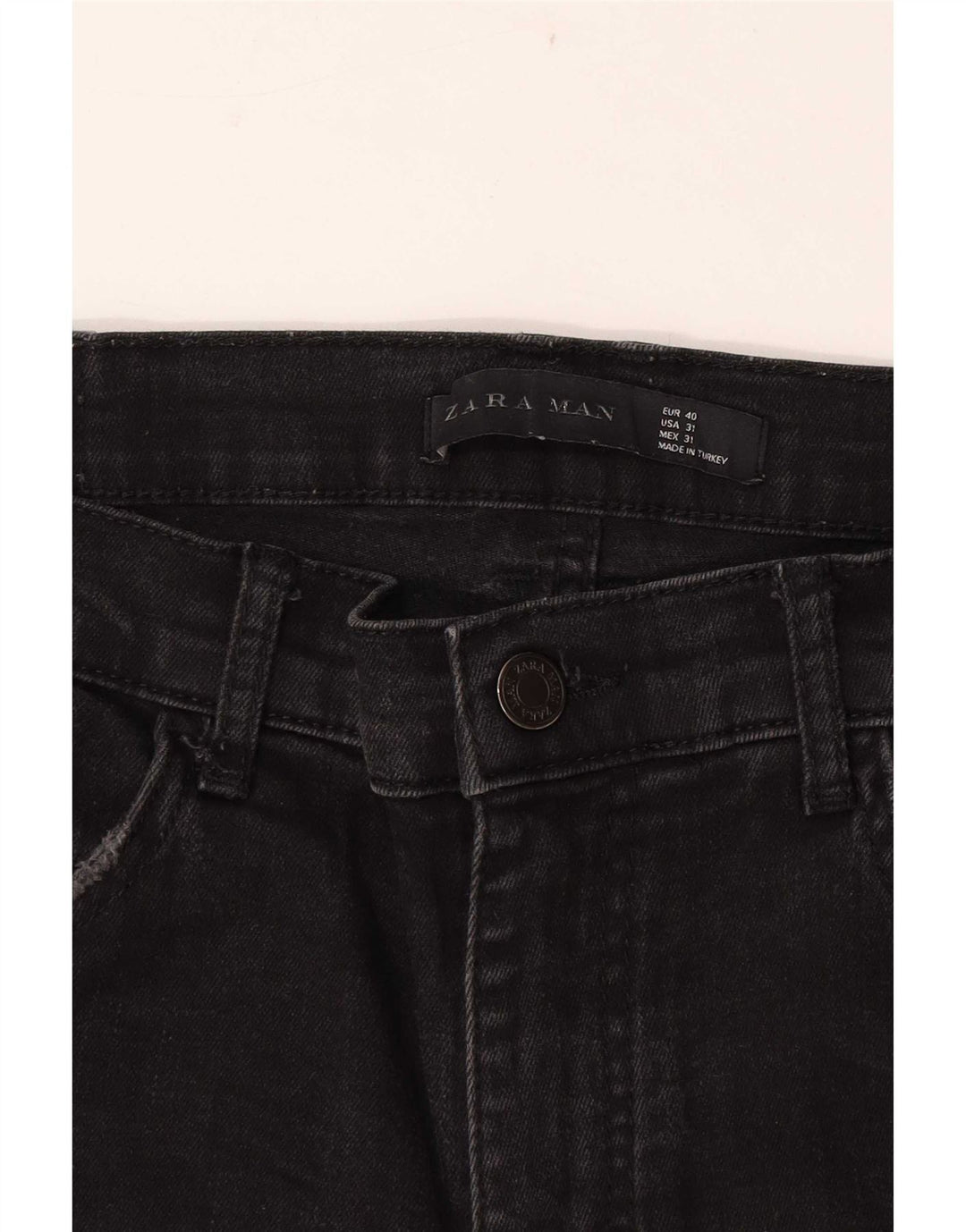 Jeans skinny effetto invecchiato da uomo Zara EU 40 medio W31 L29 neri