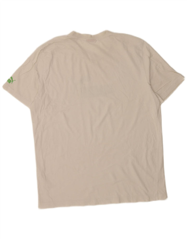 T-shirt grafica da uomo Puma Large bianca