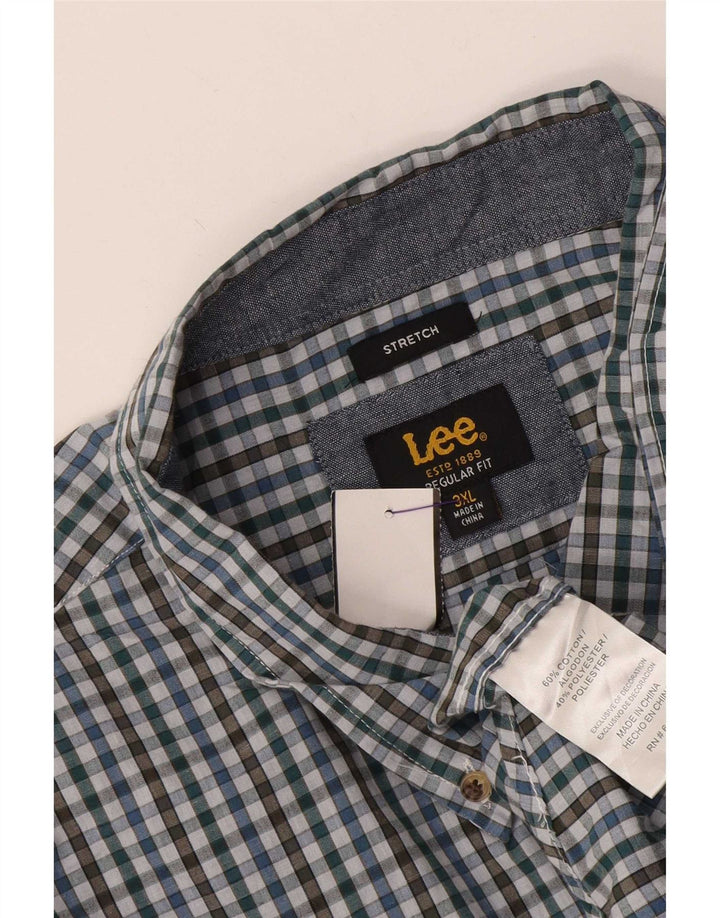 Camicia Lee da uomo vestibilità regolare 3XL in cotone a quadretti multicolore