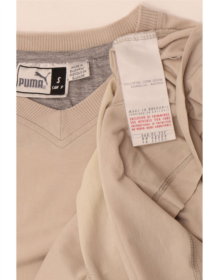 T-shirt da uomo Puma Top Small in cotone grigio