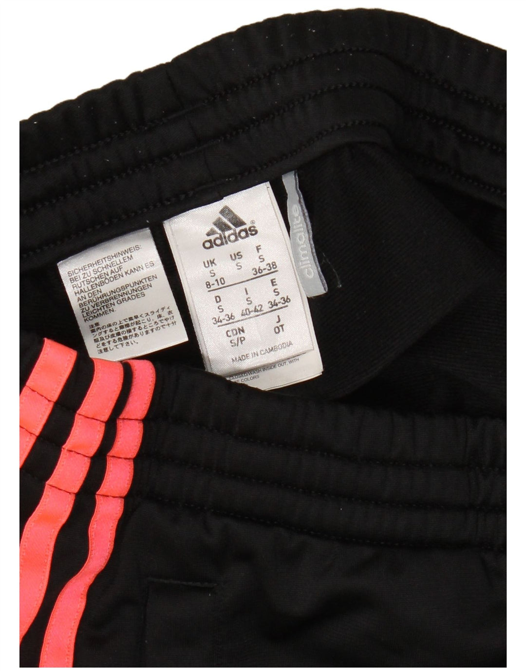 Pantaloni da tuta ADIDAS Climalite da donna UK 8/10 Small Poliestere nero