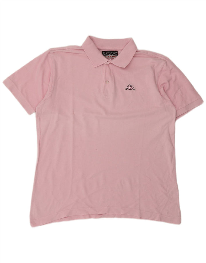 Polo Kappa Uomo Large Rosa In Cotone