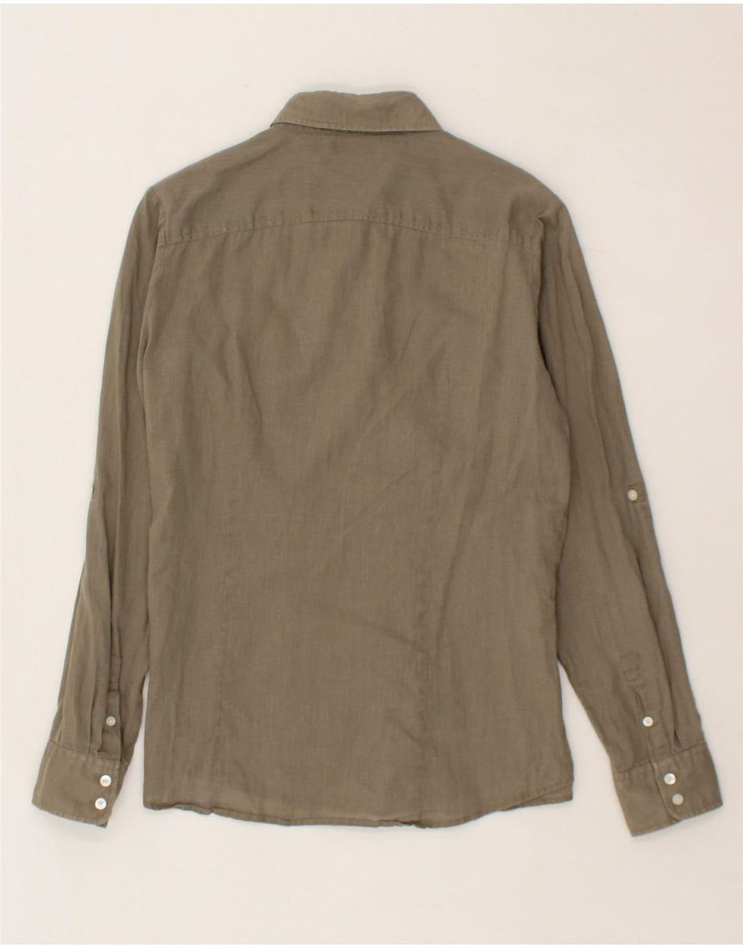 TOMMY HILFIGER Womens Shirt US 8 Medium Khaki Vintage Tommy Hilfiger and Second-Hand Tommy Hilfiger from Messina Hembry 