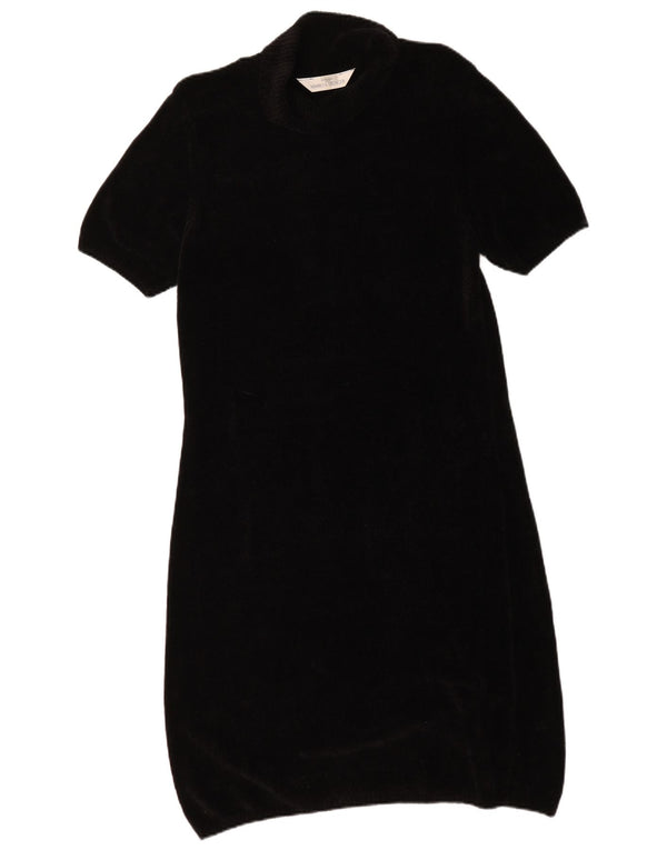 Abito maglione a maniche corte da donna Marks & Spencer UK 12 medio nero