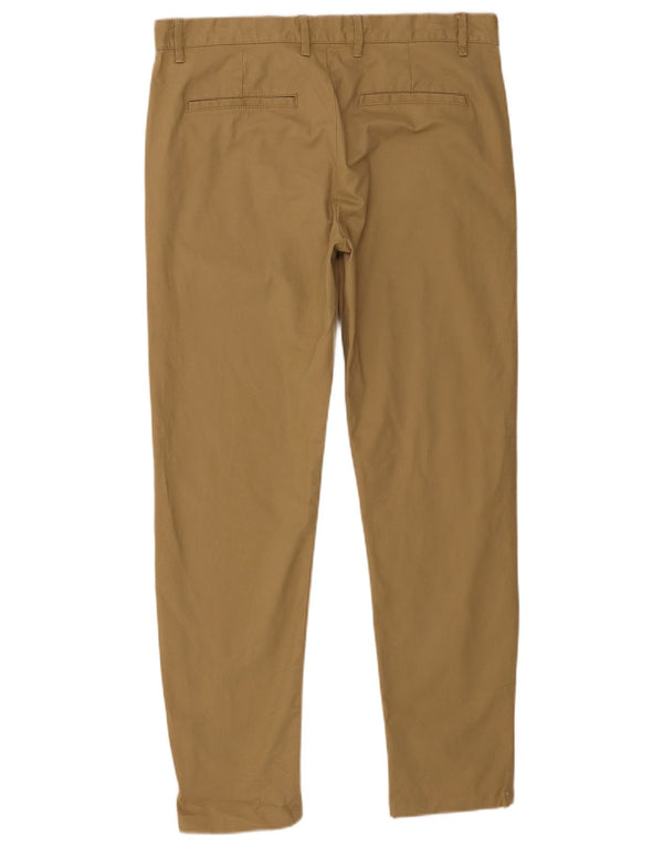Pantaloni chino slim da uomo Zara EU 42 Large W32 L30 Beige