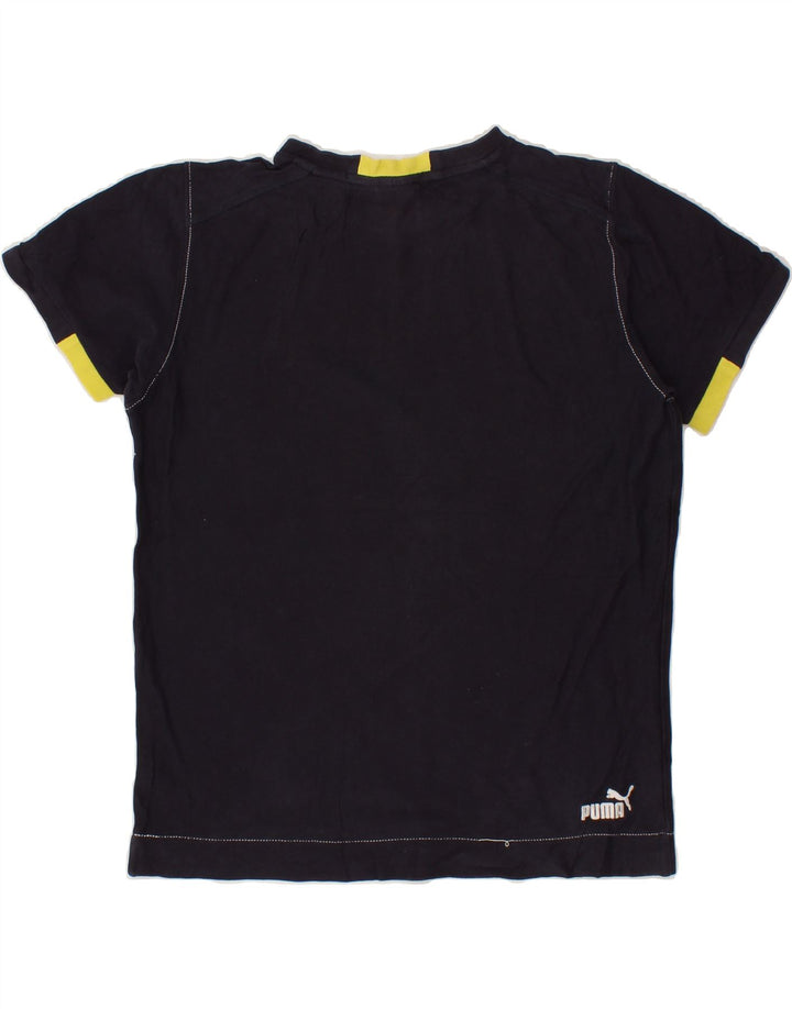 PUMA Mens Graphic T-Shirt Top Medium Navy Blue Cotton Vintage Puma and Second-Hand Puma from Messina Hembry 