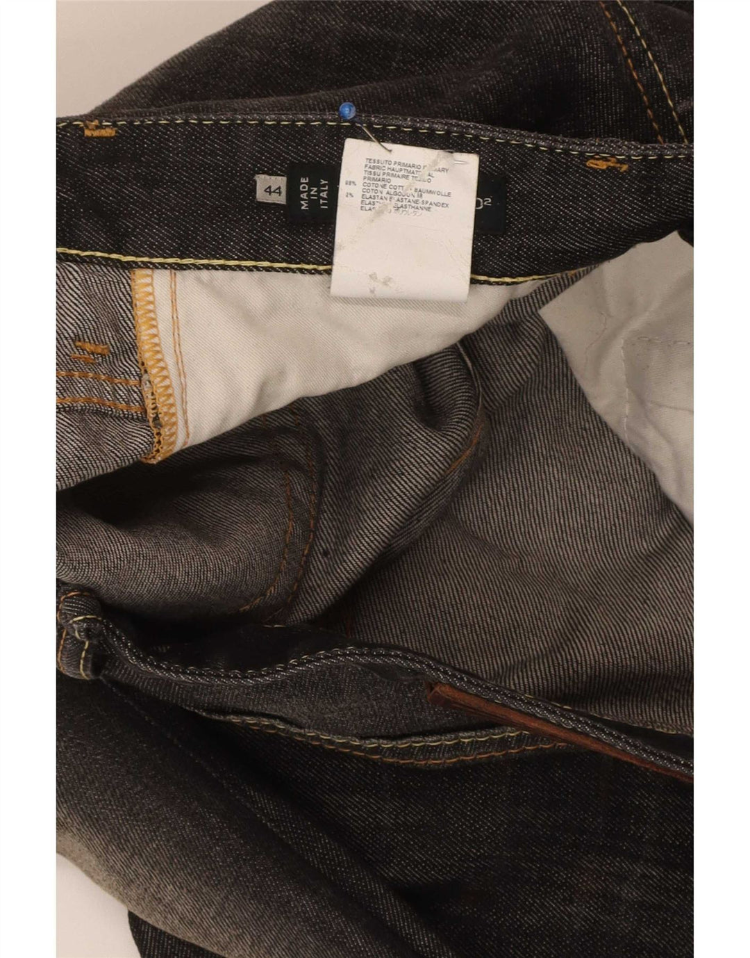 Jeans dritti da uomo Dsquared2 IT 44 XS W32 L30 Cotone grigio
